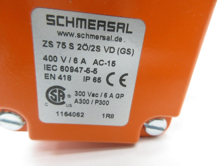 SCHMERSAL ZS75S2O/2SVD(GS) 1164062 400V 6A NSNP