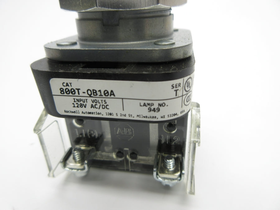 ALLEN BRADLEY 800T-QB10A SER. T 120VAC/DC NSNP