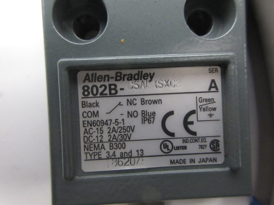 ALLEN BRADLEY 802B-CSABXSXC3 SER. A 250V 2A NSNP
