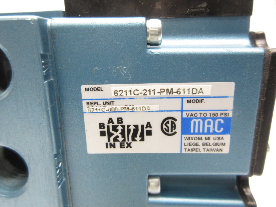 MAC 6211C-211-PM-611DA 24VDC 150PSI NSNP