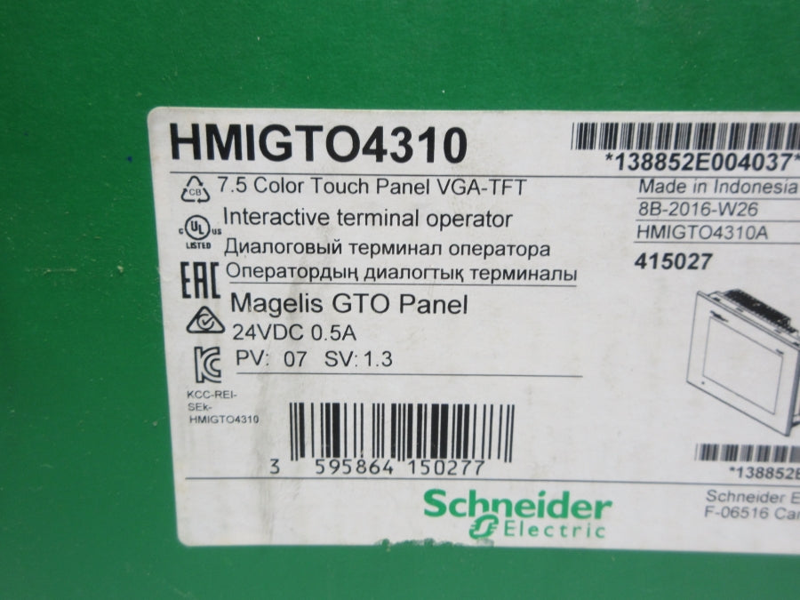 SCHNEIDER ELECTRIC HMIGTO4310 24VDC 0.5A NSMP