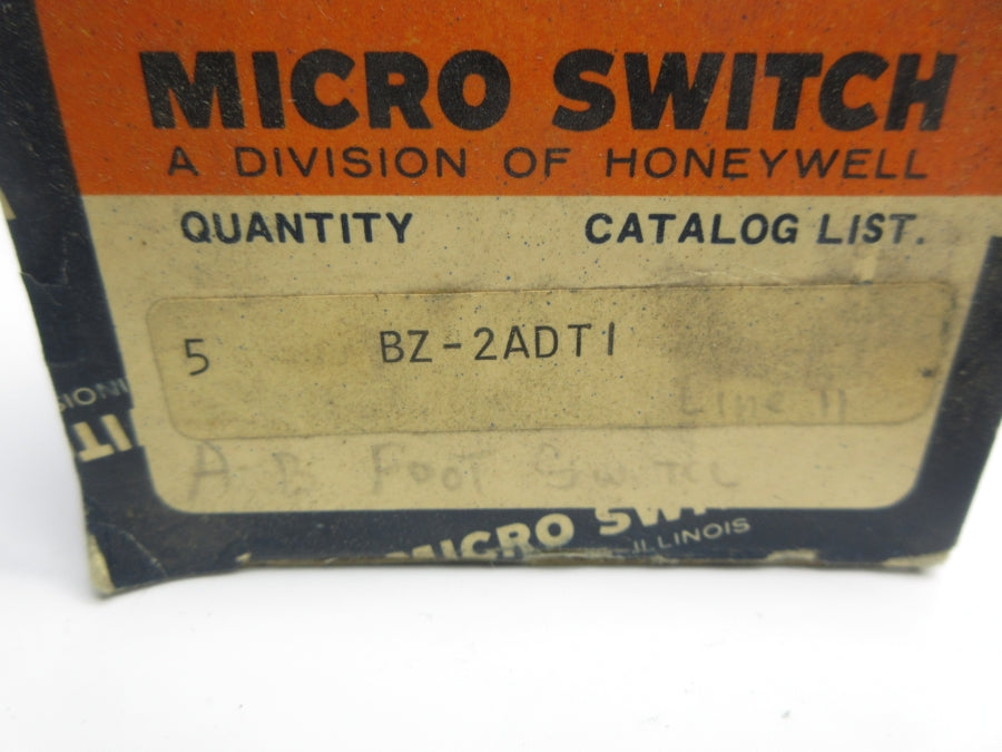 MICRO SWITCH BZ-2ADT1 (PKG OF 5) NSMP