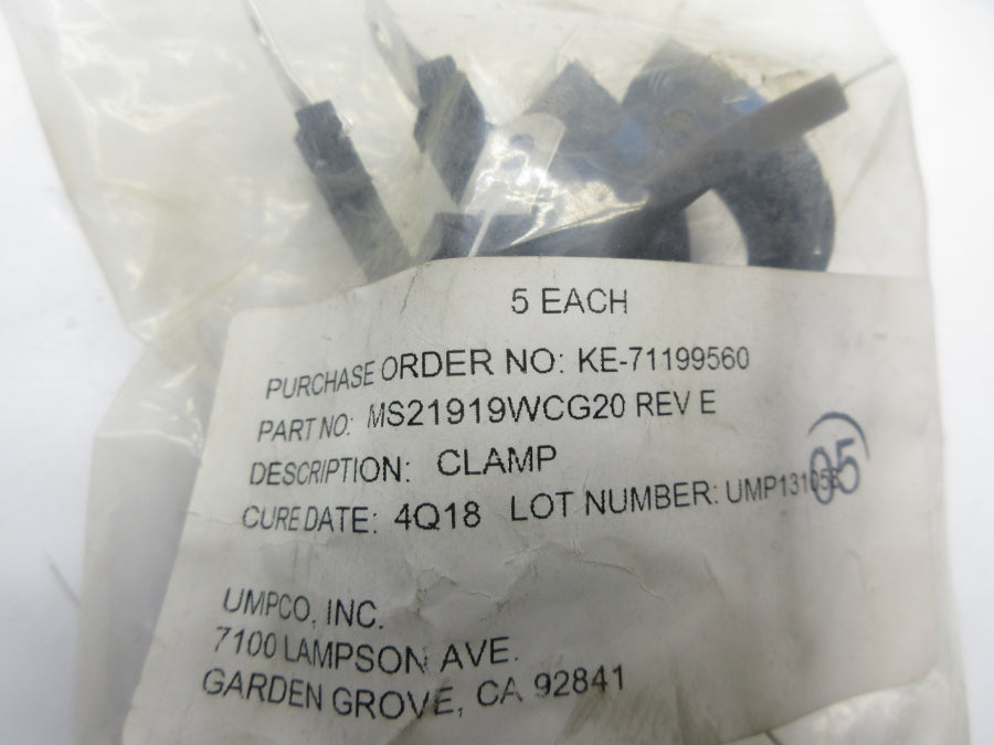 UMPCO MS21919WCG20 REV. E (PKG OF 5) NSMP