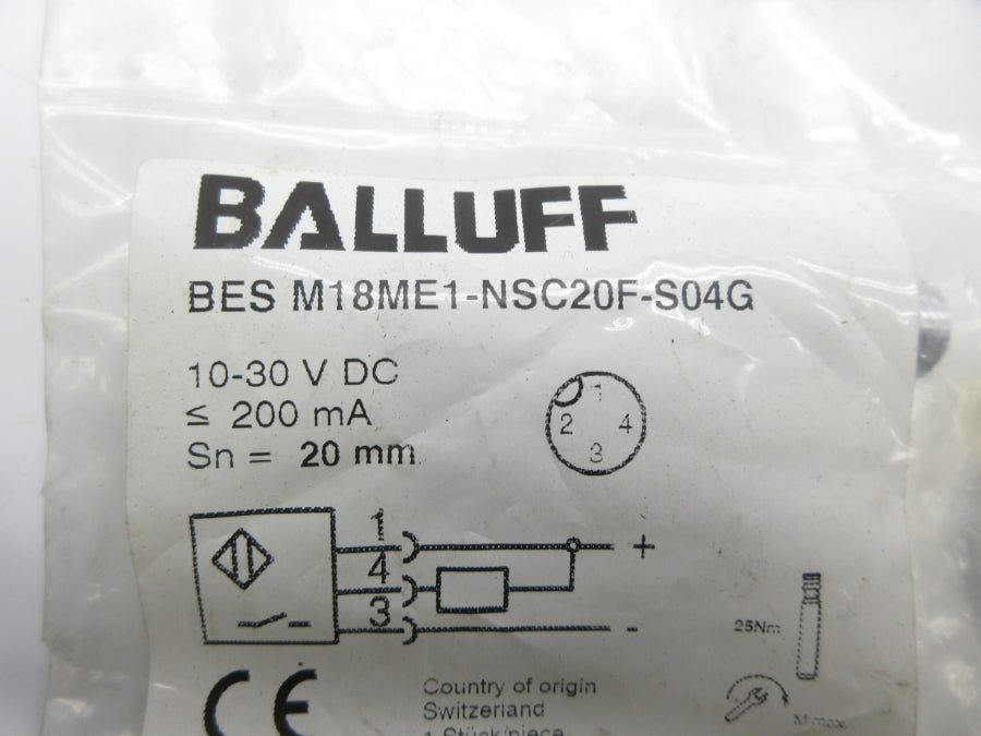 BALLUFF BESM18ME1-NSC20F-S04G 10-30VDC NSMP