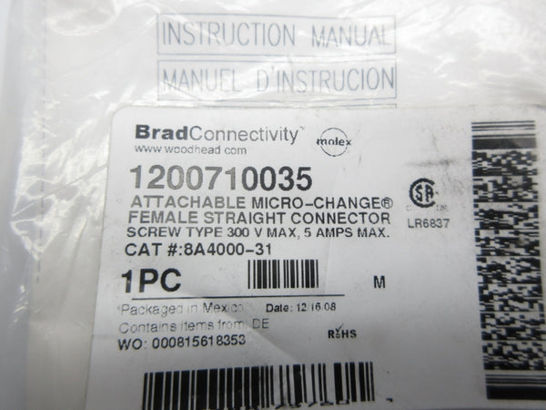 DANIEL WOODHEAD 8A4000-31 1200710035 NSMP