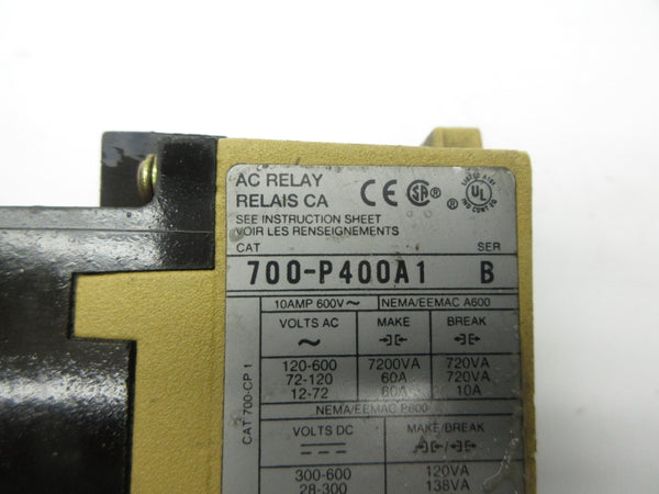 ALLEN BRADLEY 700-P400A1 SER. B 110/115-120V UNMP