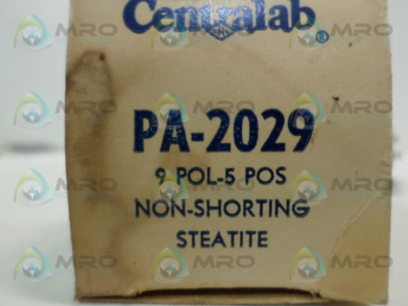 CENTRALAB PA-2029 NON-SHORTING STEATITE ROTARY SWITCH NSMP