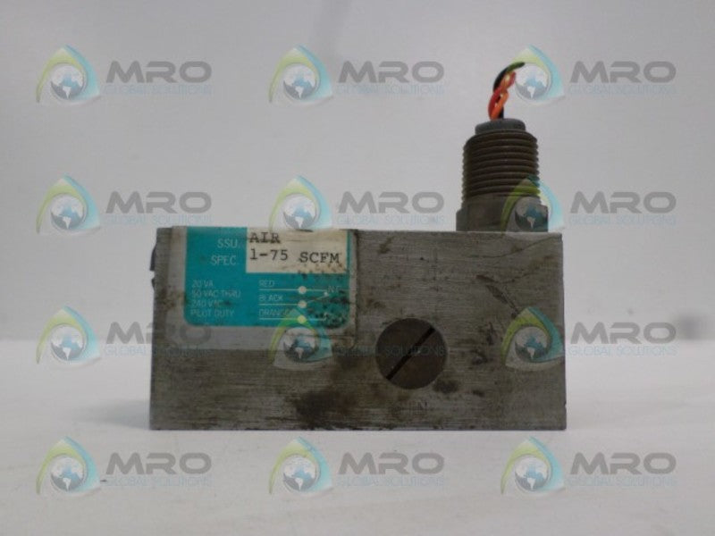 GEMS FS-10798 25365 FLOW SWITCH 1-75 SCFM UNMP