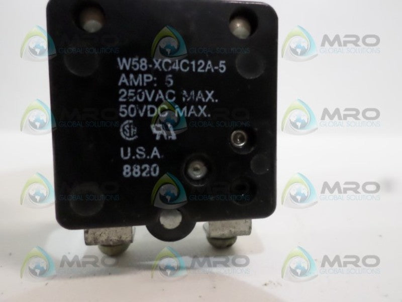 POTTER & BRUMFIELD W58-XC4C12A-5 CIRCUIT BREAKER 5A UNMP