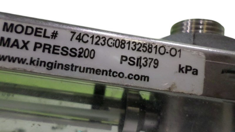 KING 74C123G081325810 FLOW METER UNMP