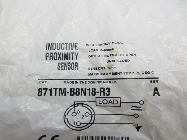 ALLEN BRADLEY 871TM-B8N18-R3 SER. A 40-250VAC/DC NSMP