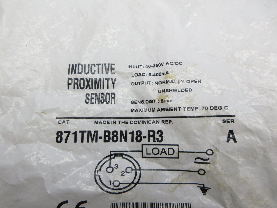 ALLEN BRADLEY 871TM-B8N18-R3 SER. A 40-250VAC/DC NSMP