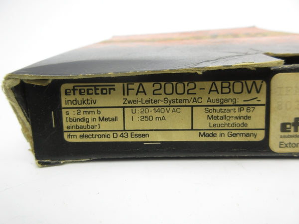 IFM EFECTOR IFA2002-ABOW 20-140VAC NSMP