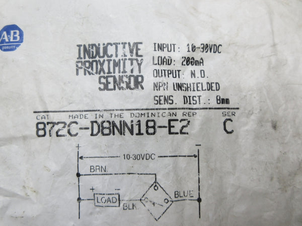 ALLEN BRADLEY 872C-D8NN18-E2 SER. C 10-30VDC NSMP