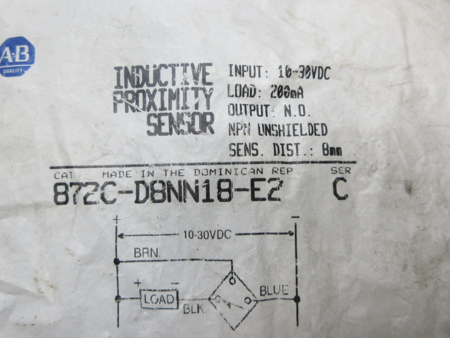 ALLEN BRADLEY 872C-D8NN18-E2 SER. C 10-30VDC NSMP