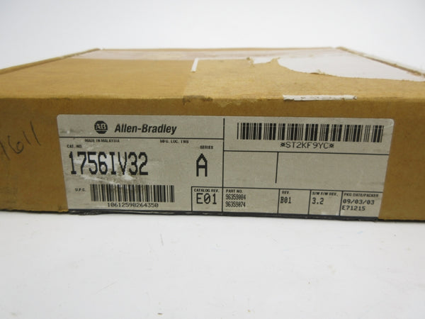 ALLEN BRADLEY 1756-IV32 SER. A F/W 3.2 24VDC REV. E01 NSMP