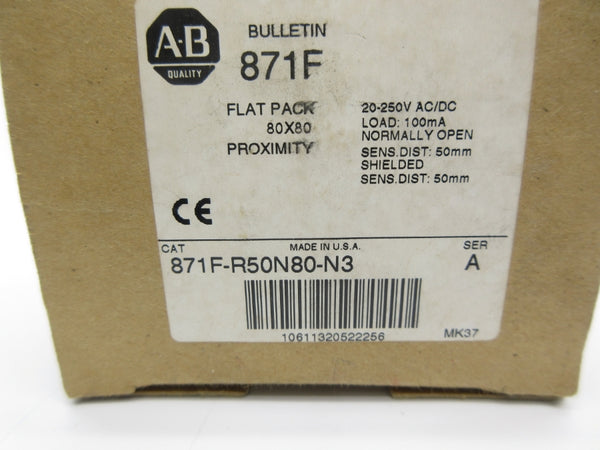 ALLEN BRADLEY 871F-R50N80-N3 SER. A 20-250VAC/DC (BR/WH) NSMP