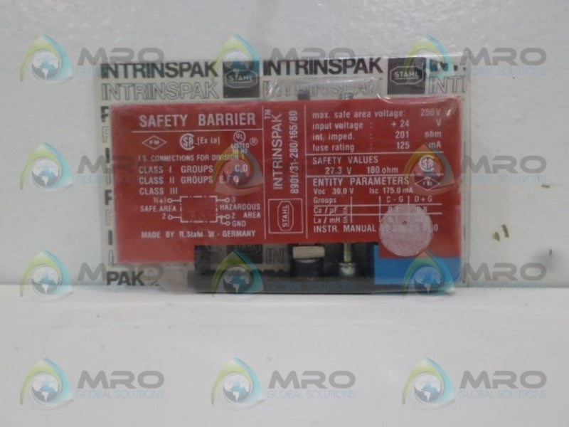 STAHL INTRINSPAK 8901/31-280/165/80 SAFETY BARRIER NSMP