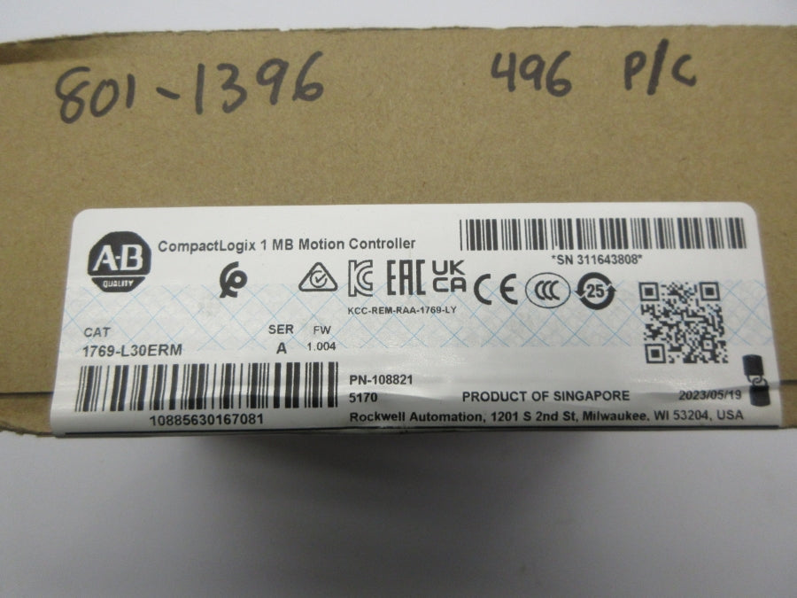 ALLEN BRADLEY 1769-L30ERM SER. A F/W 1.004 DATE: 2023 NSFS
