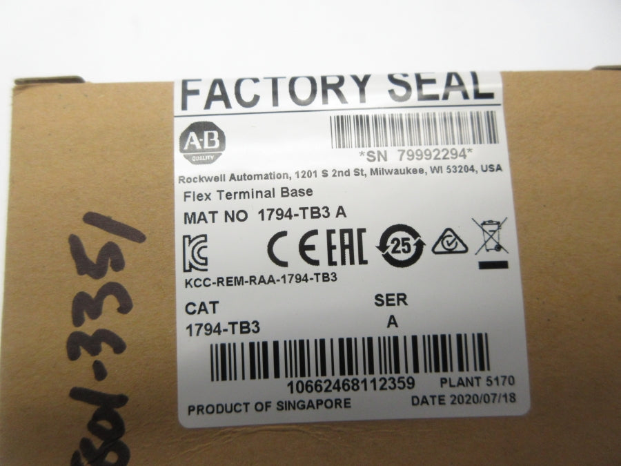 ALLEN BRADLEY 1794-TB3 SER. A DATE: 2020 NSFS