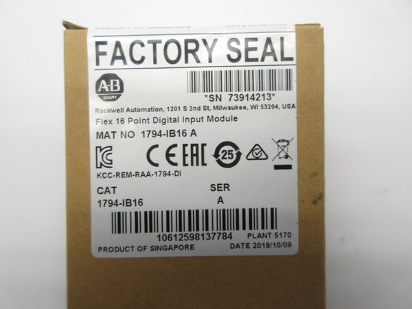 ALLEN BRADLEY 1794-IB16 SER. A DATE: 2022 (BR/WH) NSFS