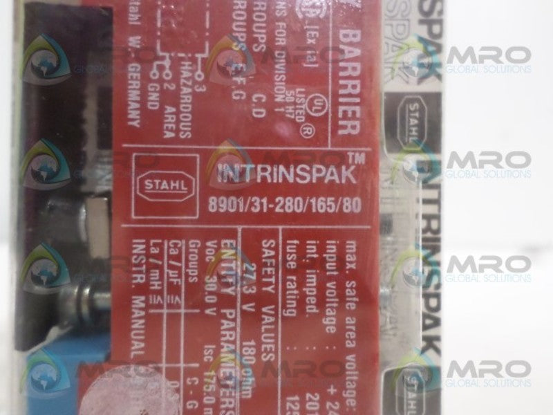 STAHL INTRINSPAK 8901/31-280/165/80 SAFETY BARRIER NSMP