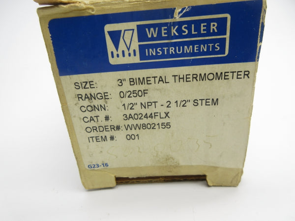 WEKSLER 3A0244FLX 0/250'F NSMP