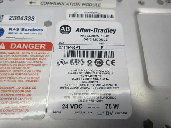 ALLEN BRADLEY 2711P-RP1 SER. F 24VDC NSNP