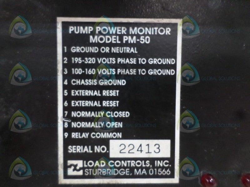 LOAD CONTROLS PM-50 PUMP POWER MONITOR UNMP