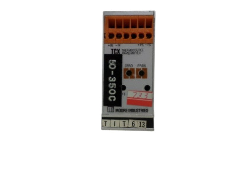 MOORE TCX/J10-20MVFS/4-20MA/12-42DC-EZ5.268-FA THERMOCOUPLE TRANSMITTER UNMP