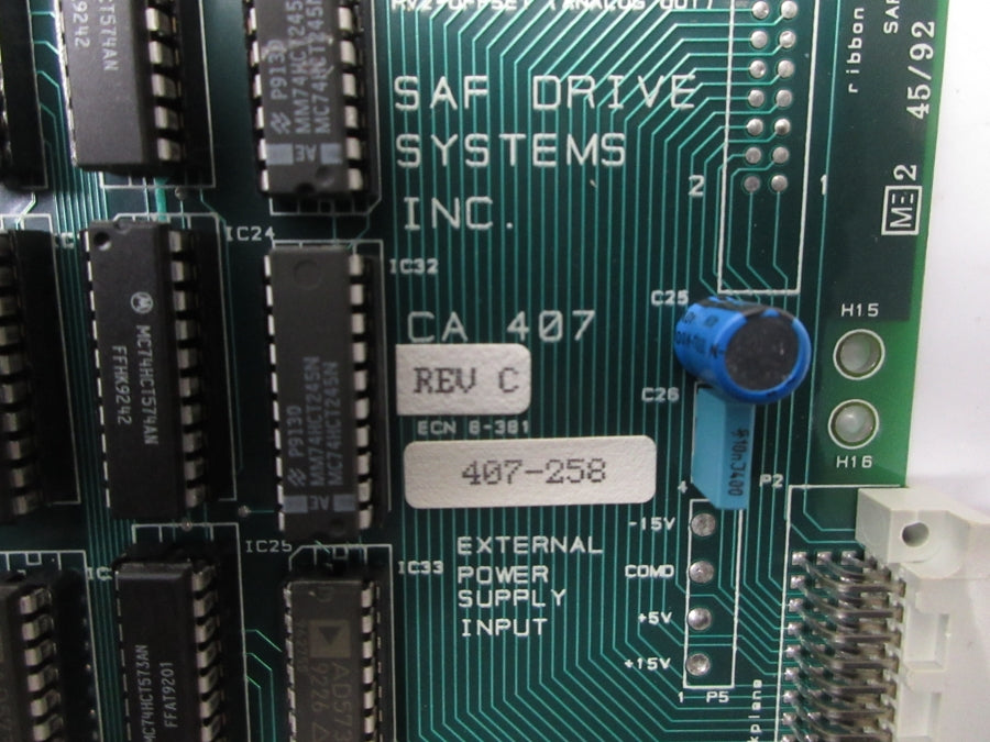 SAF DRIVE SYSTEMS CA407 407-258 REV. C NSNP
