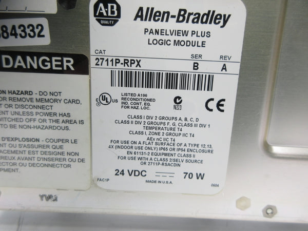 ALLEN BRADLEY 2711P-RPX SER. B 24VDC REV. A NSNP