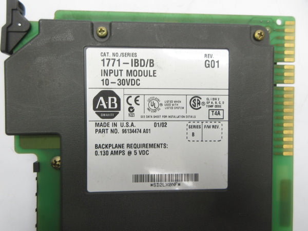 ALLEN BRADLEY 1771-IBD SER. B 10-30VDC REV. G01 NSNP