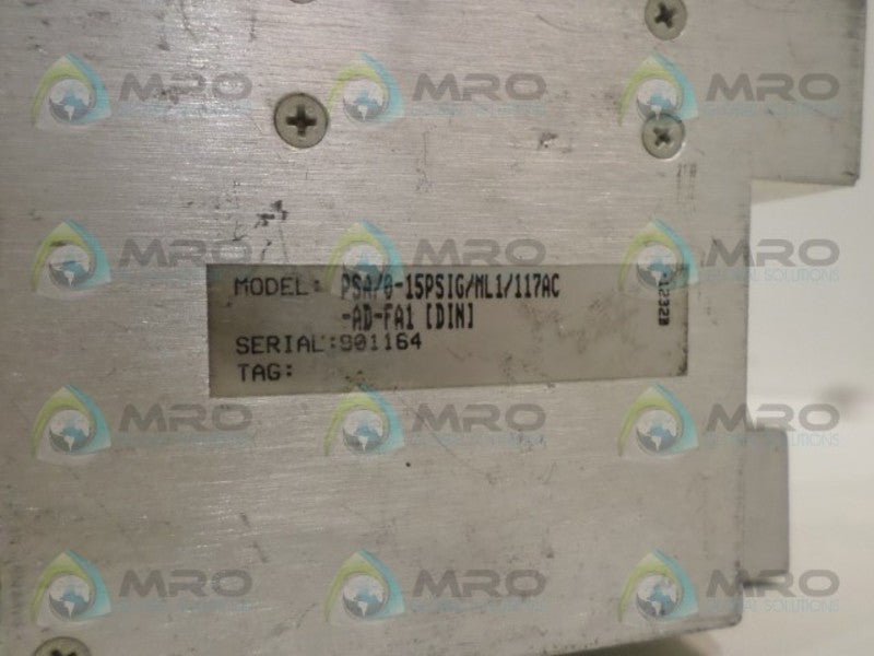 MOORE PSA/0-15PSIG/ML1/117AC-AD-FA1 PRESSURE SWITCH ALARM UNMP