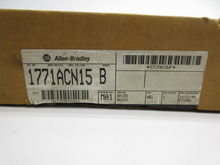 ALLEN BRADLEY 1771-ACN15 SER. B F/W J REV. M01 NSMP