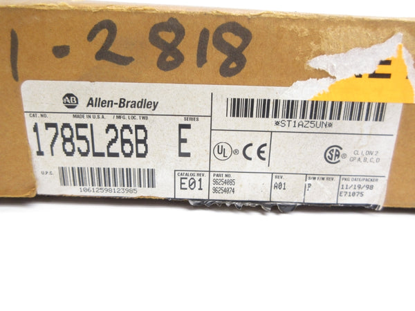 ALLEN BRADLEY 1785-L26B SER. E F/W P REV. E01 (NO KEY) NSMP