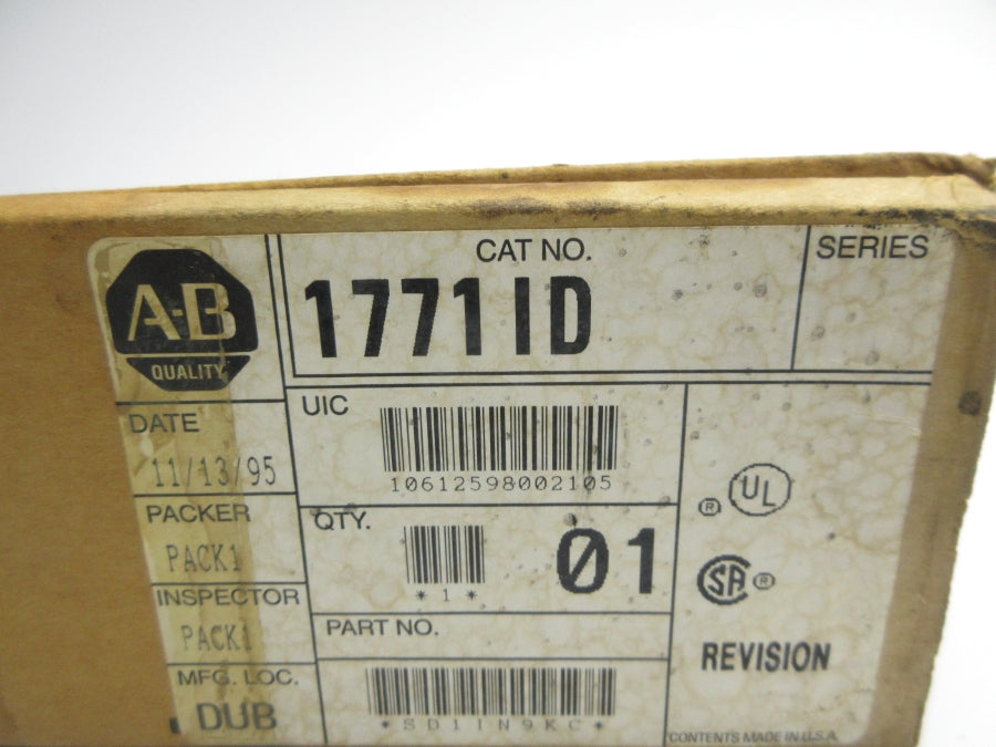 ALLEN BRADLEY 1771-ID 120VAC/DC NSMP