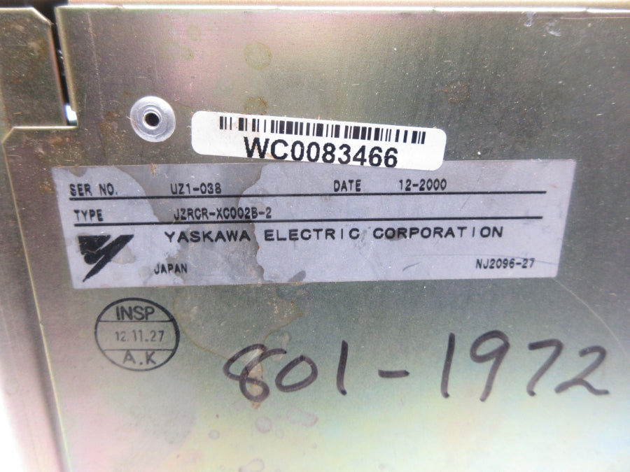 YASKAWA ELECTRIC JZRCR-XC002B-2 UNMP