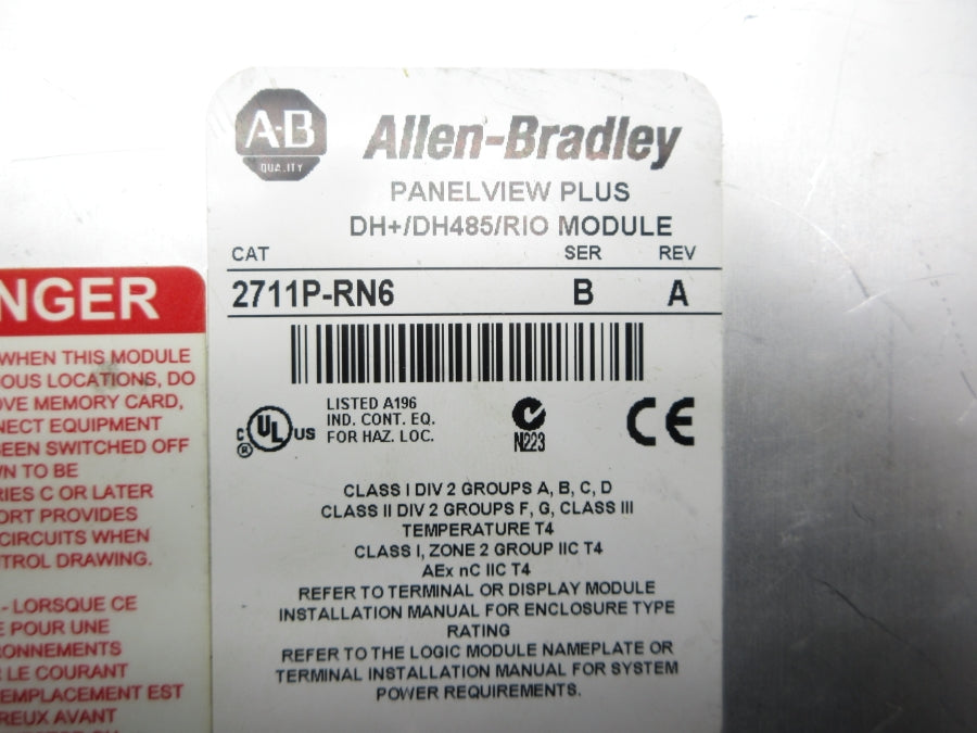 ALLEN BRADLEY 2711P-RN6 SER. B REV. A UNMP