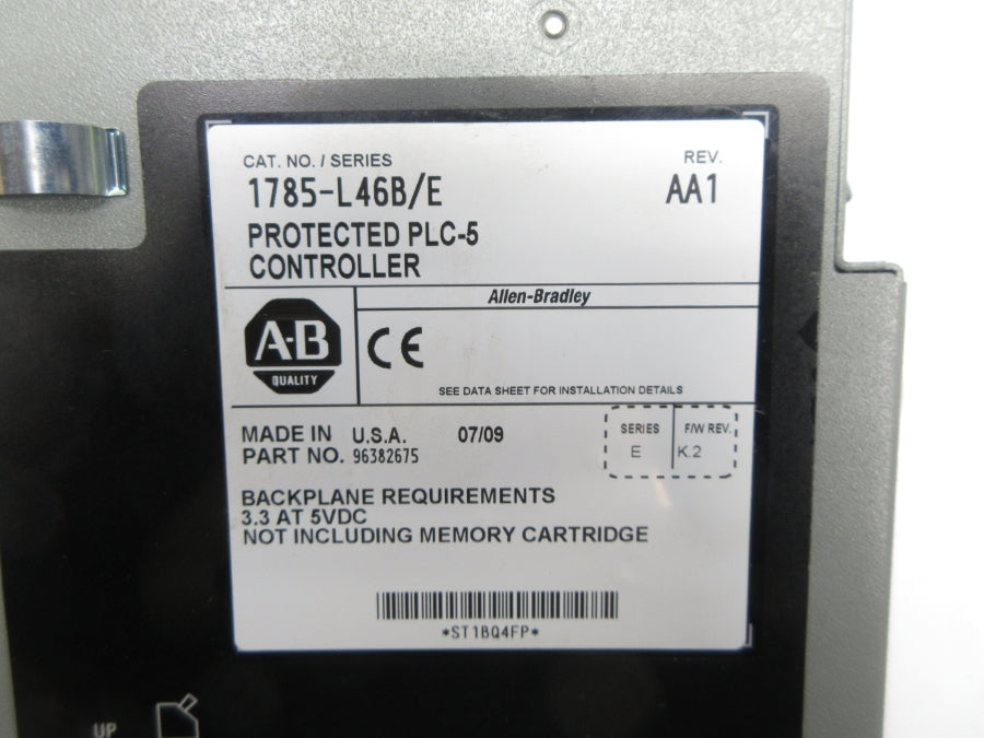 ALLEN BRADLEY 1785-L46B SER. E F/W K.2 REV. AA1 (NO KEY) UNMP