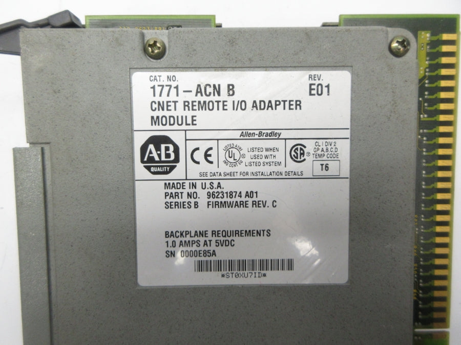 ALLEN BRADLEY 1771-ACN SER. B F/W C REV. E01 UNMP