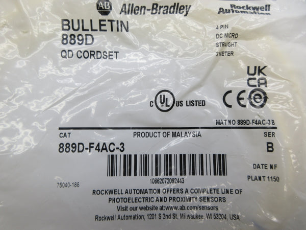 ALLEN BRADLEY 889D-F4AC-3 SER. B NSMP