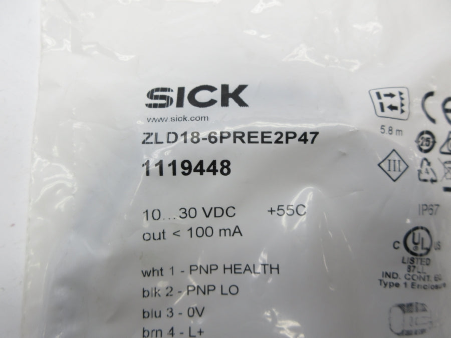 SICK ZLD18-6PREE2P47 1119448 10-30VDC NSMP