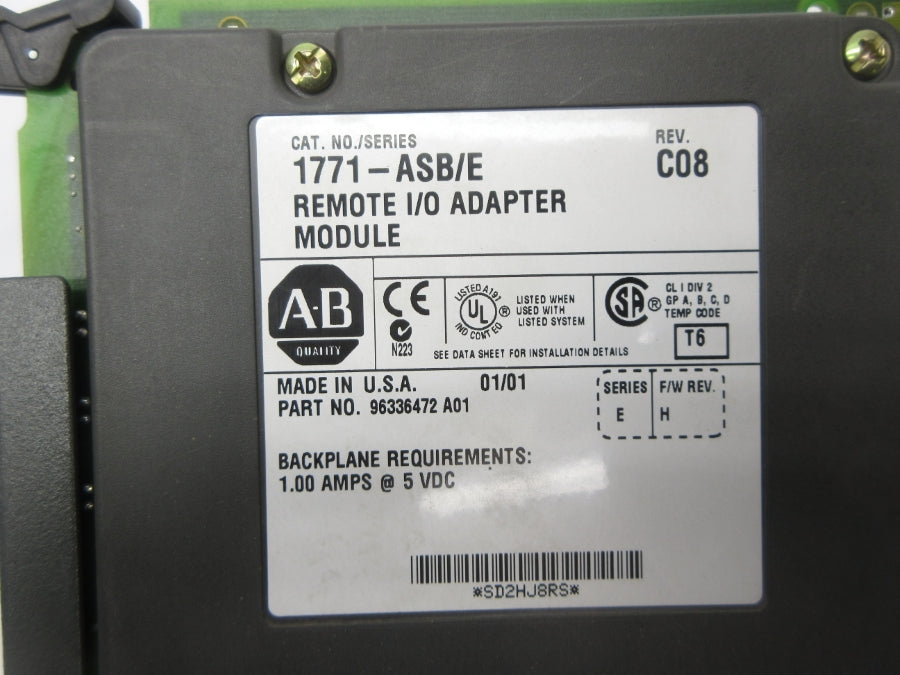 ALLEN BRADLEY 1771-ASB SER. E F/W H REV. C08 UNMP