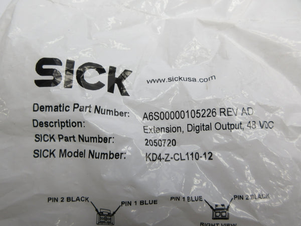 SICK KD4-Z-CL110-12 2050720 48VDC NSMP