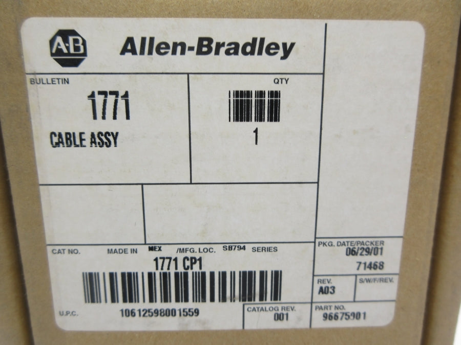 ALLEN BRADLEY 1771-CP1 REV. A03 NSMP
