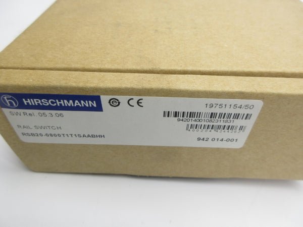 HIRSCHMANN RSB20-0800T1T1SAABHH 942014-001 12-24V 0.6-0.3A NSMP