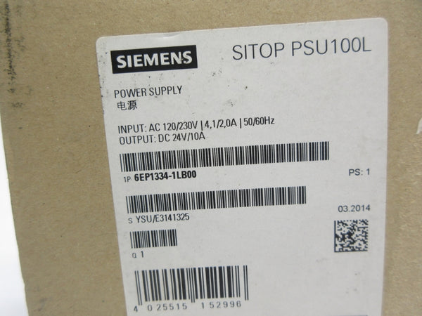 SIEMENS 6EP1334-1LB00 120/230VAC 4.1/2.0A NSMP