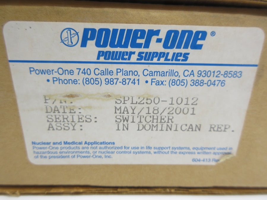 POWER-ONE SPL250-1012 110/220V NSMP