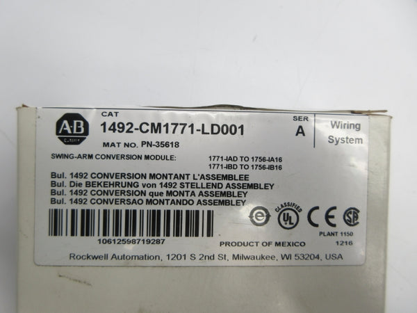 ALLEN BRADLEY 1492-CM1771-LD001 SER. A (WH) NSMP